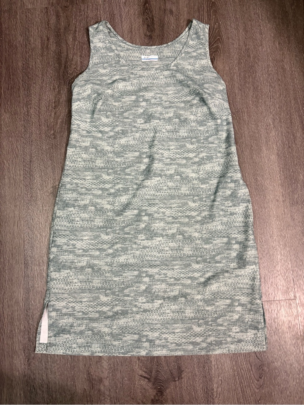 Columbia Women's Medium Anytime Casual II Dress Pond Japanese Micro Print Pocket